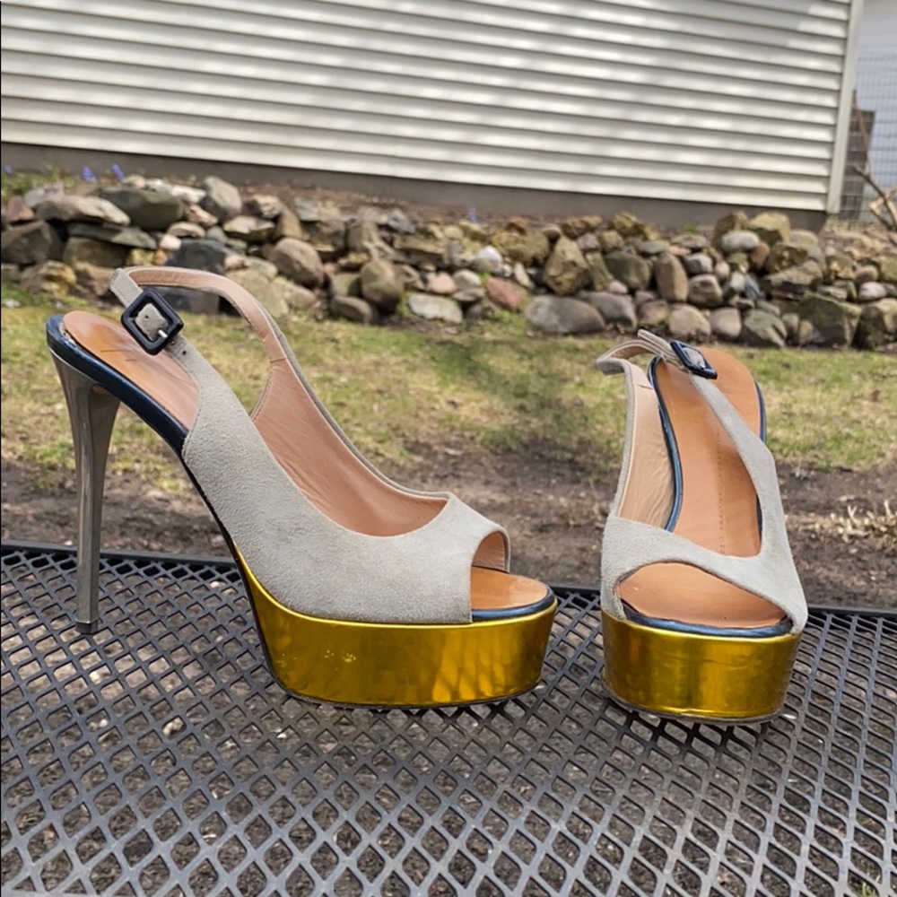 Giuseppe Zanotti suede heels size 37 1/2